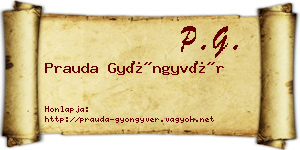 Prauda Gyöngyvér névjegykártya